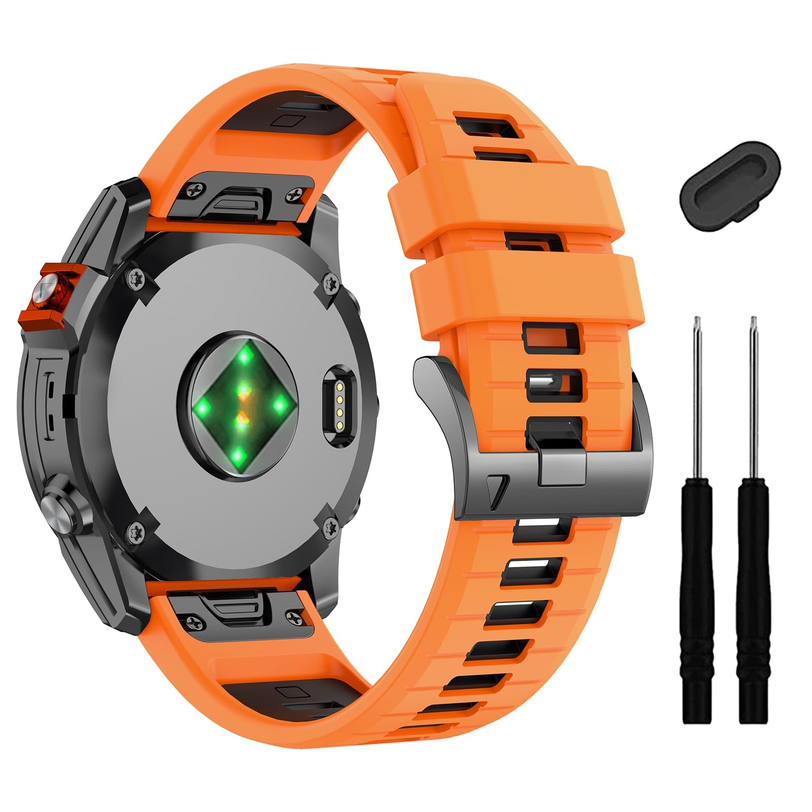 ZPJPPLX 20mm Quick fit band Compatible with Garmin Fenix 8 AMOLED-43MM/7S 6S Pro/7S/6S 5S/5S Plus Watch Band,Soft Silicone Straps for Approach S70 42mm/Descent Mk3 3i 43mm/Mk2S/epix Pro 42MM