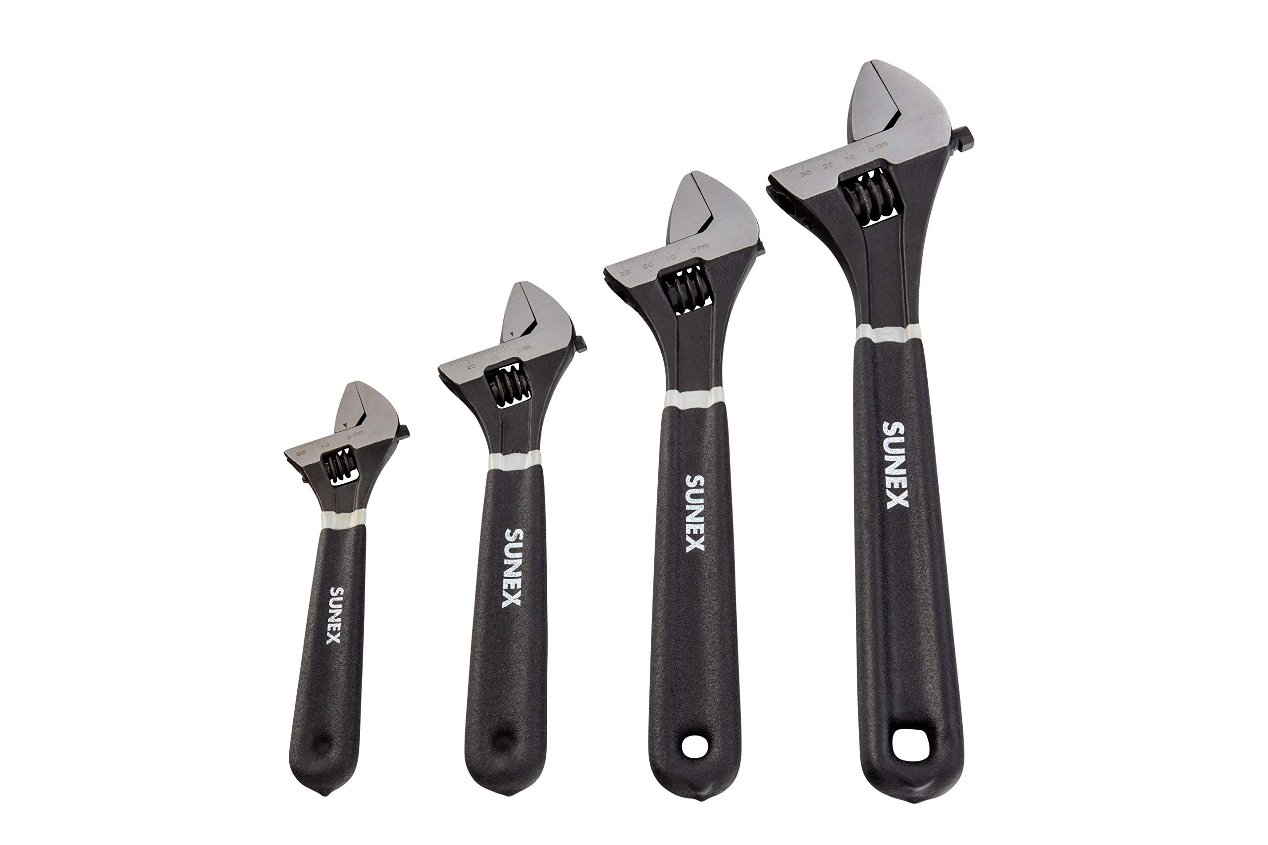 Sunex 9618A 4Pc Adjustable Wrench Set, 6" 8" 10" 12"