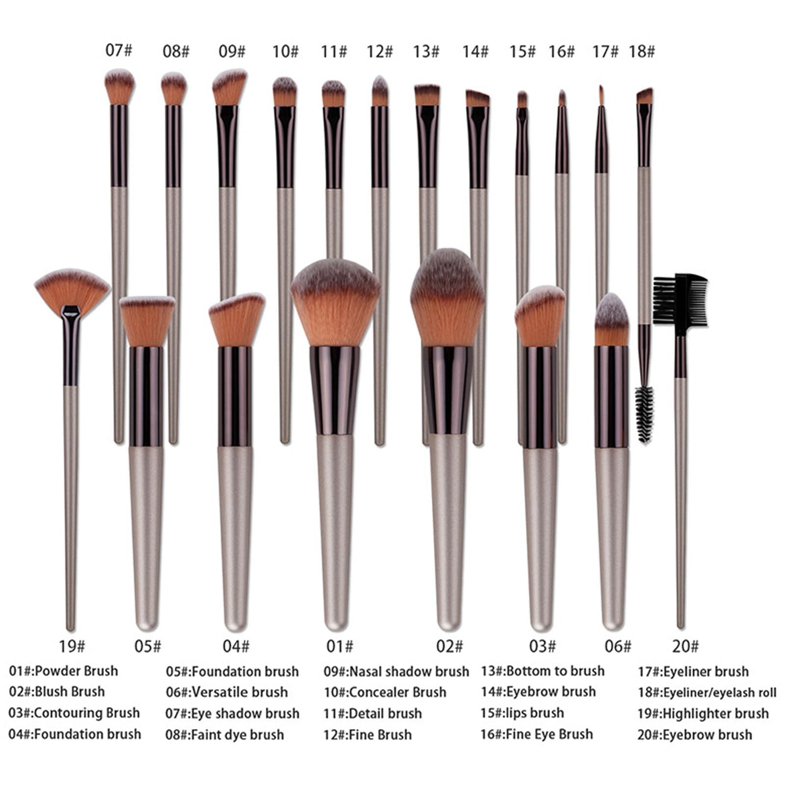 LHLXZQ Makeup Brush Set, Travel Beauty Tool Set including Makeup Sponge, Powder Puff, Brush Cleaner - Image 2