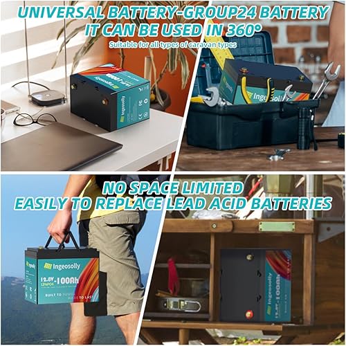 Miniatura 7 de Batería de litio LiFePO4 de 12 V 100 Ah, más de 8000 baterías de litio de ciclos profundos, batería recargable de 12 voltios más pequeña y ligera