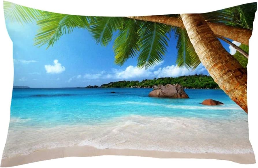 ヤシの木とBEACH!の枕カバー ヤシの木とBEACH!の枕カバー 【公式WEB