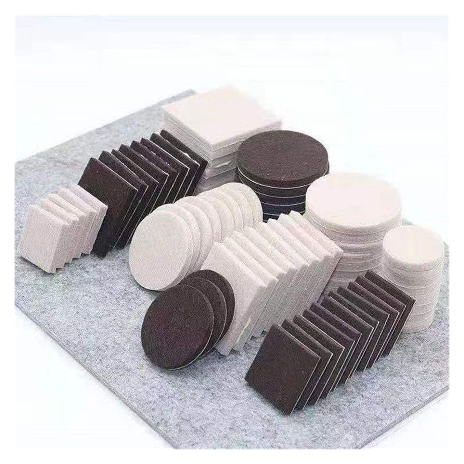 Almohadillas de fieltro for patas de silla y mesa, almohadillas de fieltro autoadhesivas de 5 mm más gruesas, superficie del suelo, protector antideslizante contra arañazos, alfombrilla for pies antid