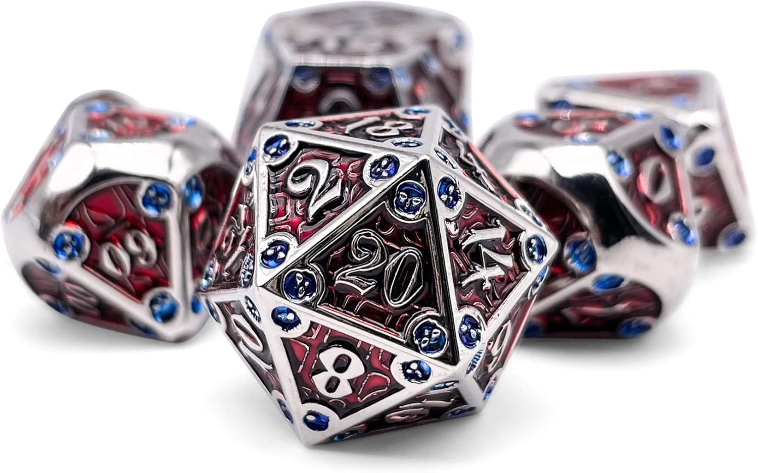 Norse Foundry Dungeon Delve Blood Oath Metal Dice Set - Forge Your Adventure: Premium Zinc Alloy D20 Dice Set - Complete Set for TTRPG - Boost Your Gaming Experience with Metal Dice