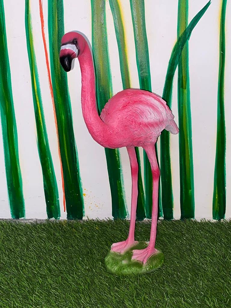 The Decorshed polyresin 17" inch Flamingo for Home Decor Garden Decor Room Decor Colour : Pink& White 1