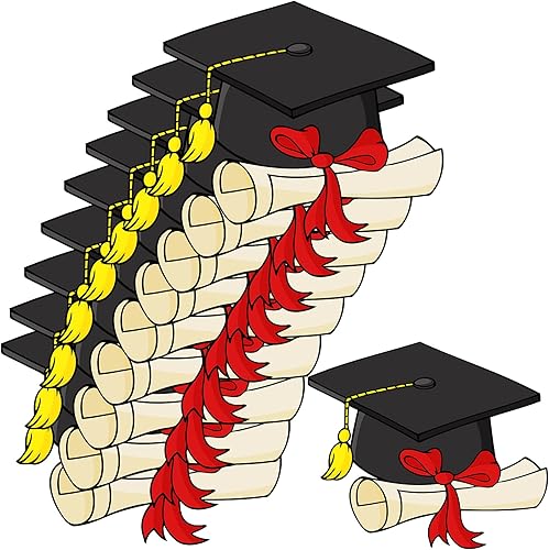 Juego de 80 manteles individuales de graduación con sombrero de graduación, juego de manteles individuales desechables de papel para fiesta de