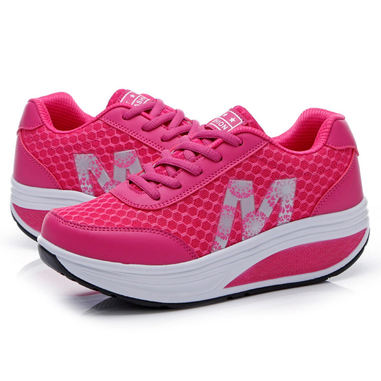 Genérico Zapatillas Ortopédicas para Mujer de Bajas Diseno Moderno Confort Outdoor Fitness Plataforma Ligeras Deportivas con Suela Alta Ideales Primavera-Verano