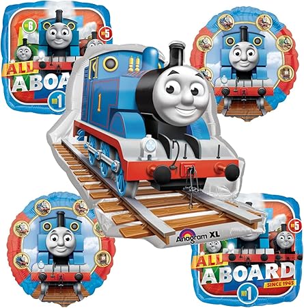 Amazon 機関車トーマス パーティーバルーン 5個セットのバルーンデコレーション 特別なトーマス 誕生日パーティー 背景装飾シーン 風船 バルーン おもちゃ