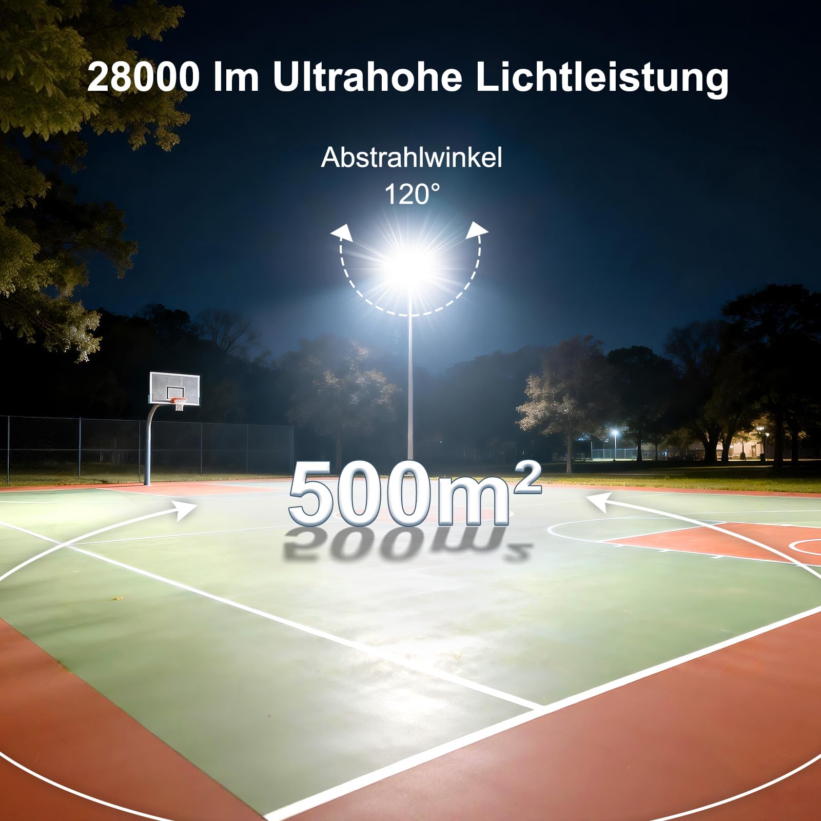 200W LED Strahler Außen mit Dämmerungssensoren, 28000LM Dämmerung bis Morgengrauen Flutlicht, 6500K Kaltweiß LED Straßenlampe, IP67 Wasserdicht Fluter Außenleuchte für Hof, Garten
