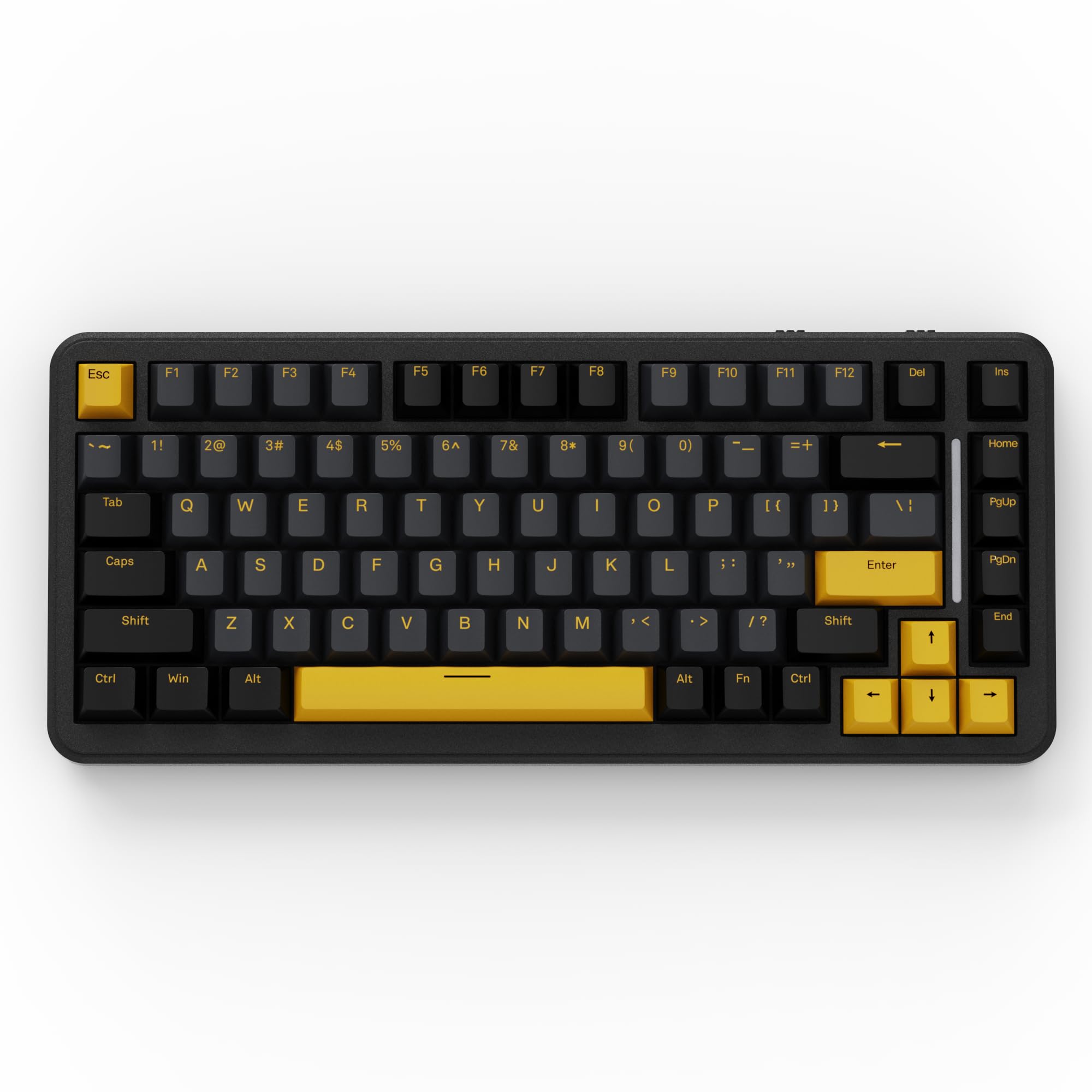 ATTACK SHARK M86 Teclado Mecánico Gasket, Teclado para Juegos RGB Inalámbrico Tri-Mode (BT/2.4G/USB-C) al 75%, Teclado Intercambiable en Caliente, Interruptores Lineales, 4000mAh - Queso Negro Frío