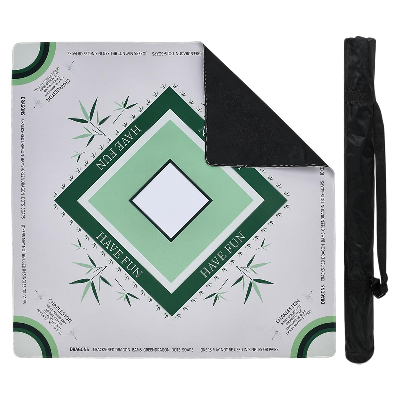 HUAAPLEVLA Mahjong Mat for Table Mahjong Table Mat, 31.5"×31.5", Green