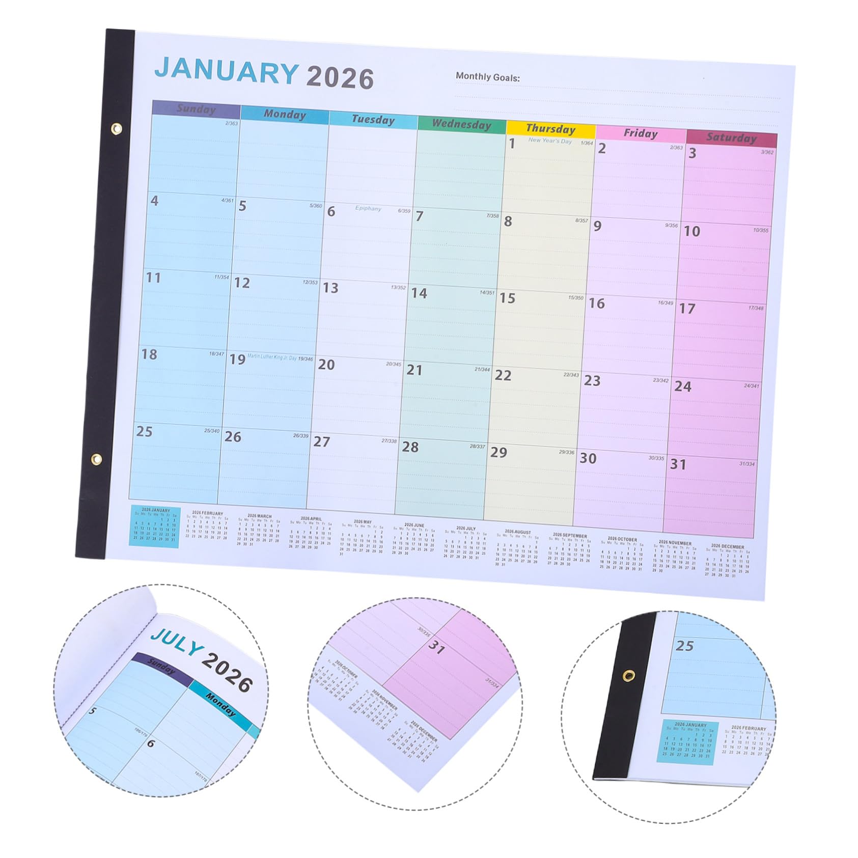 Veemoon Calendario da Parete Mensile Planner da Appendere Layout Verticale Grande Organizzatore per Casa e Ufficio