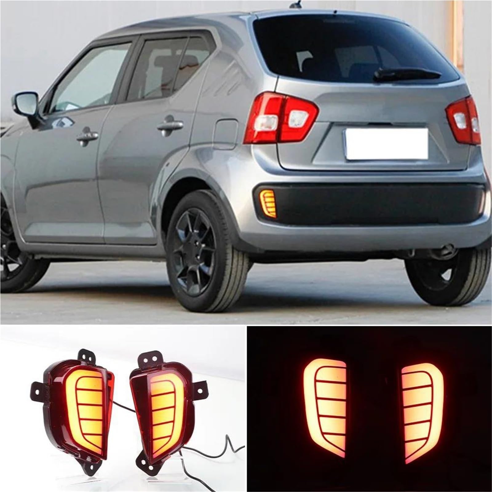 2 luci freno per Suzuki per Ignis 2016-2019 riflettore paraurti posteriore lampada di guida frenata 12V fendinebbia impermeabile