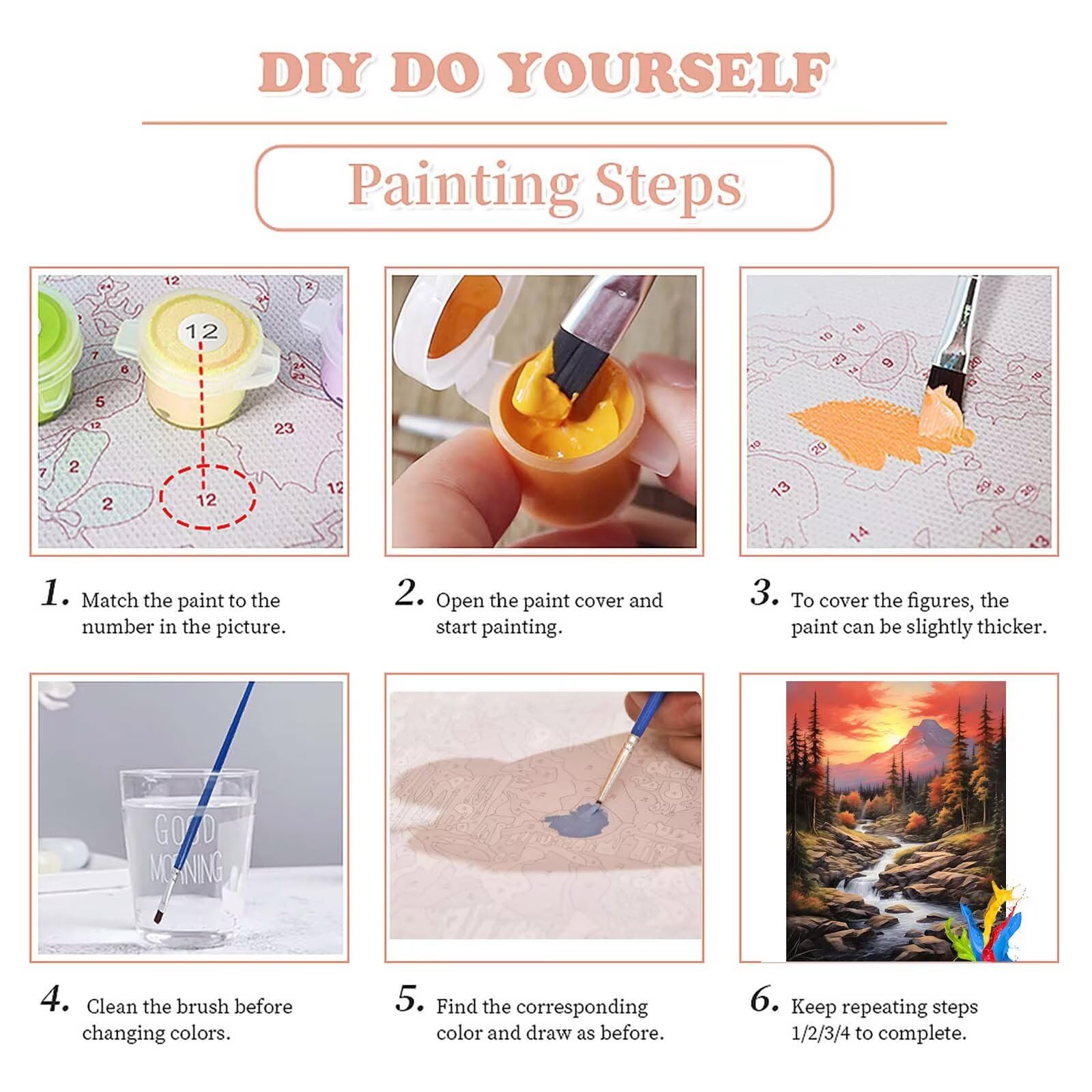 Grand Peinture par Numero Fleur Motif Coucher de soleil Peinture Numero Adulte Activite Manuelle, DIY Paint by Numéro Enfant Kit de Peinture à l'huile Toile 90x70 cm, Decoration Cadeau Femme KE-827