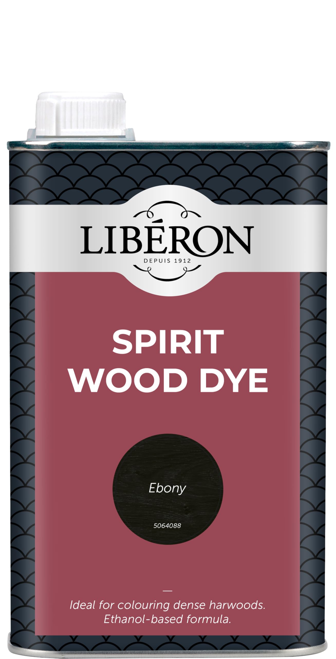 Libéron Spirit Wood Dye – Ideal for Dense Hardwoods – Quick Drying - Rich Colour - Intermixable Shades - Great for Antique Restoration - Ebony - 1L