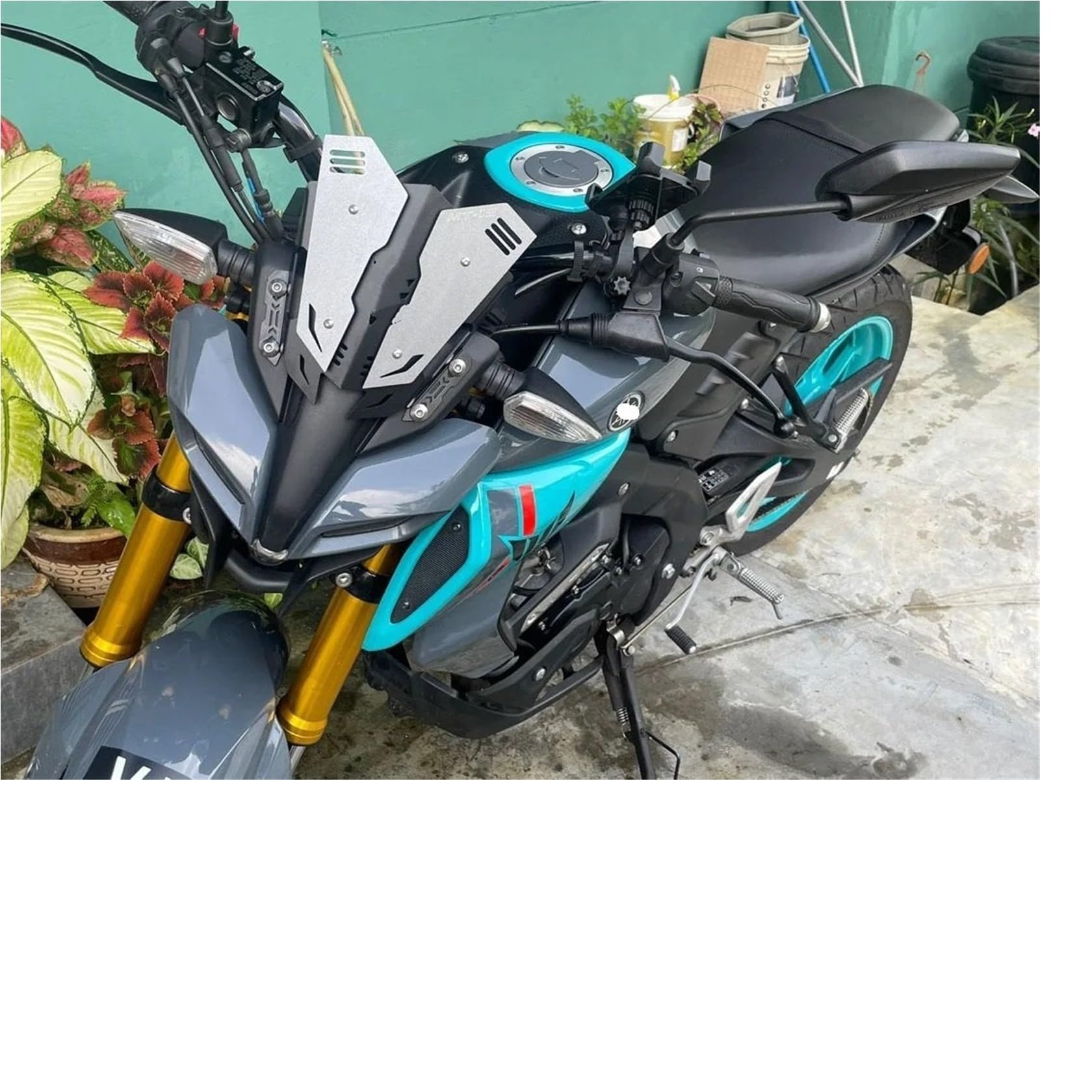Deflektor motocykla Pasuje do Yamaha MT15 MT-15 MT125 MT-125 MT 15 125 Osłona szyby przedniej Osłona przednia Wiatroszczelna maska spojler przedłużający szyba przednia(Golden)
