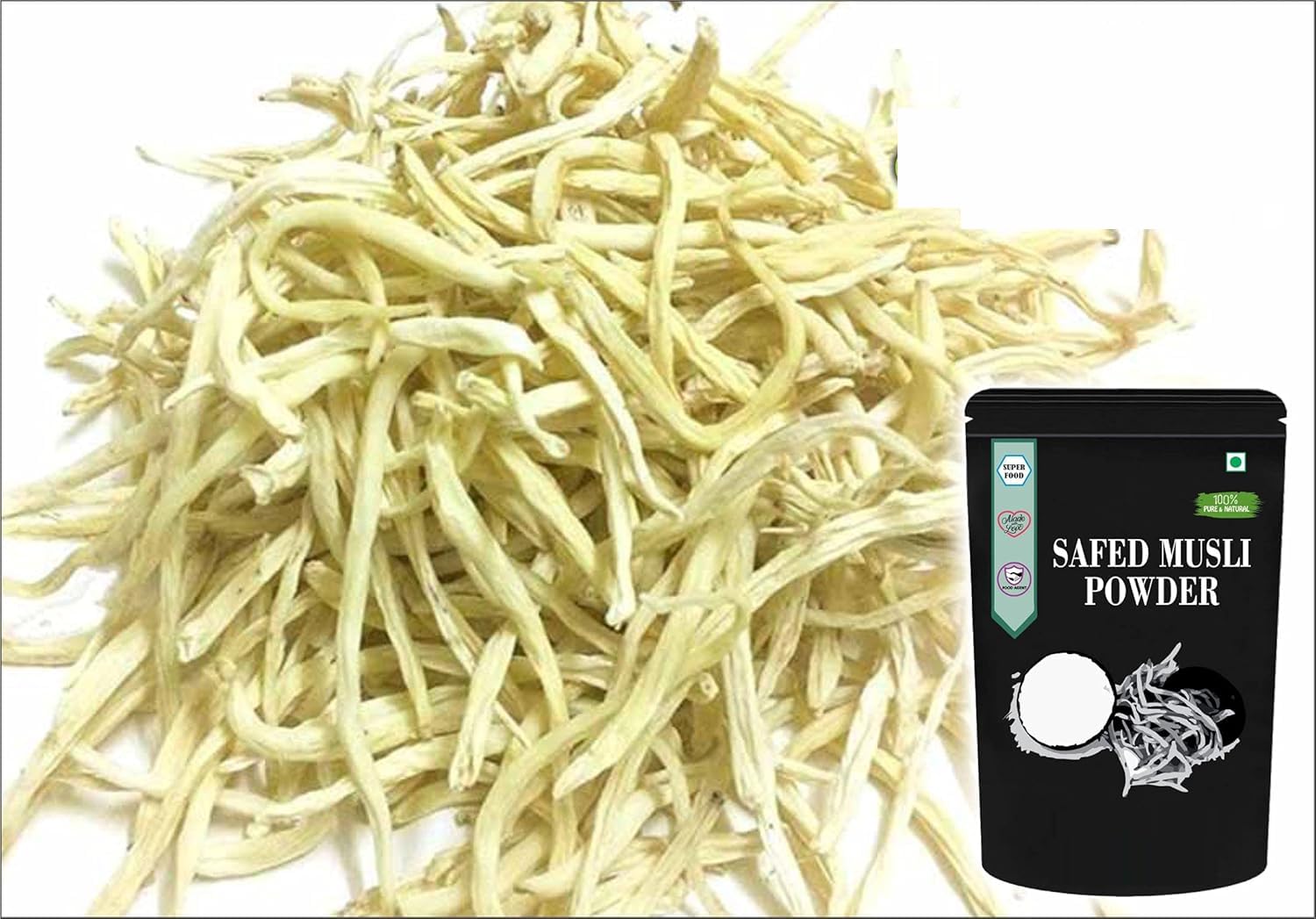 VK Pack Of 6 Akarkara, Gokhru, Safed Musli, Kaunch, Ashwagandha and Shatavari Powder (200 GM Each) Combo Pack = 1200 GM