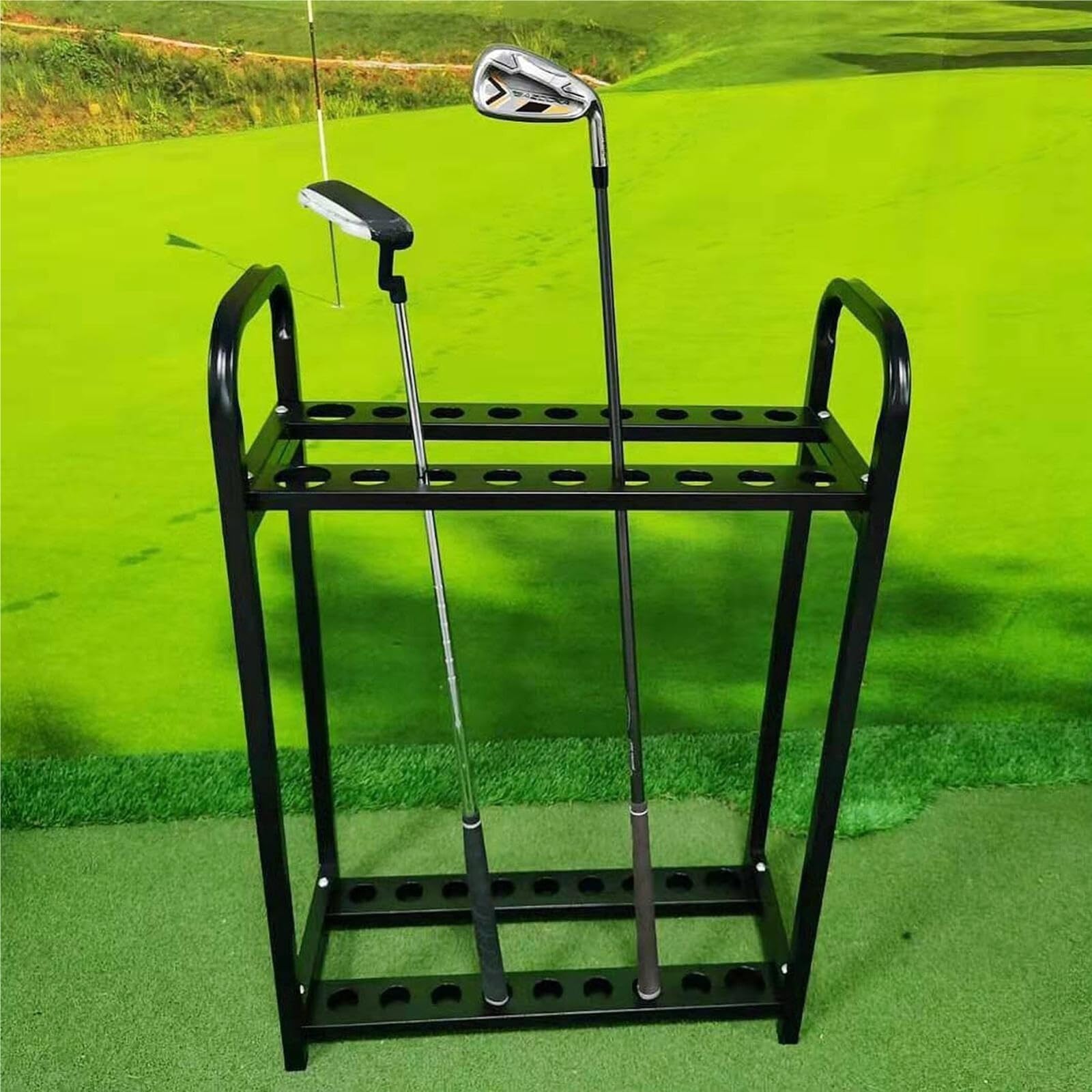 Aufbewahrung Ständer Golf Organizer Rack Club Display Für 18 Cues Zubehör Metall Clubs Golfschlager
