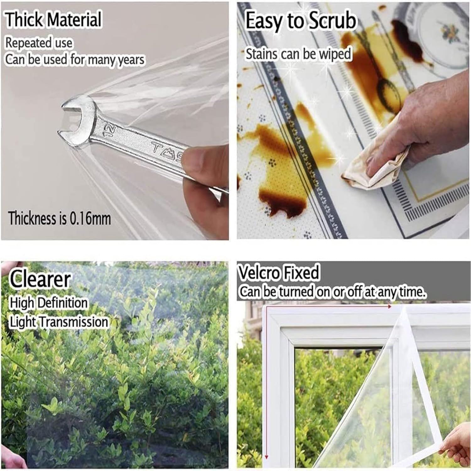 Window Insulation Kit,Weatherproofing Winter Insulation Film,Transparent Window Sealing Film,Secondary Glazing Kit for Windows,Warm in Winter and Cool in Summer,Reusable,120x120cm/47x47in