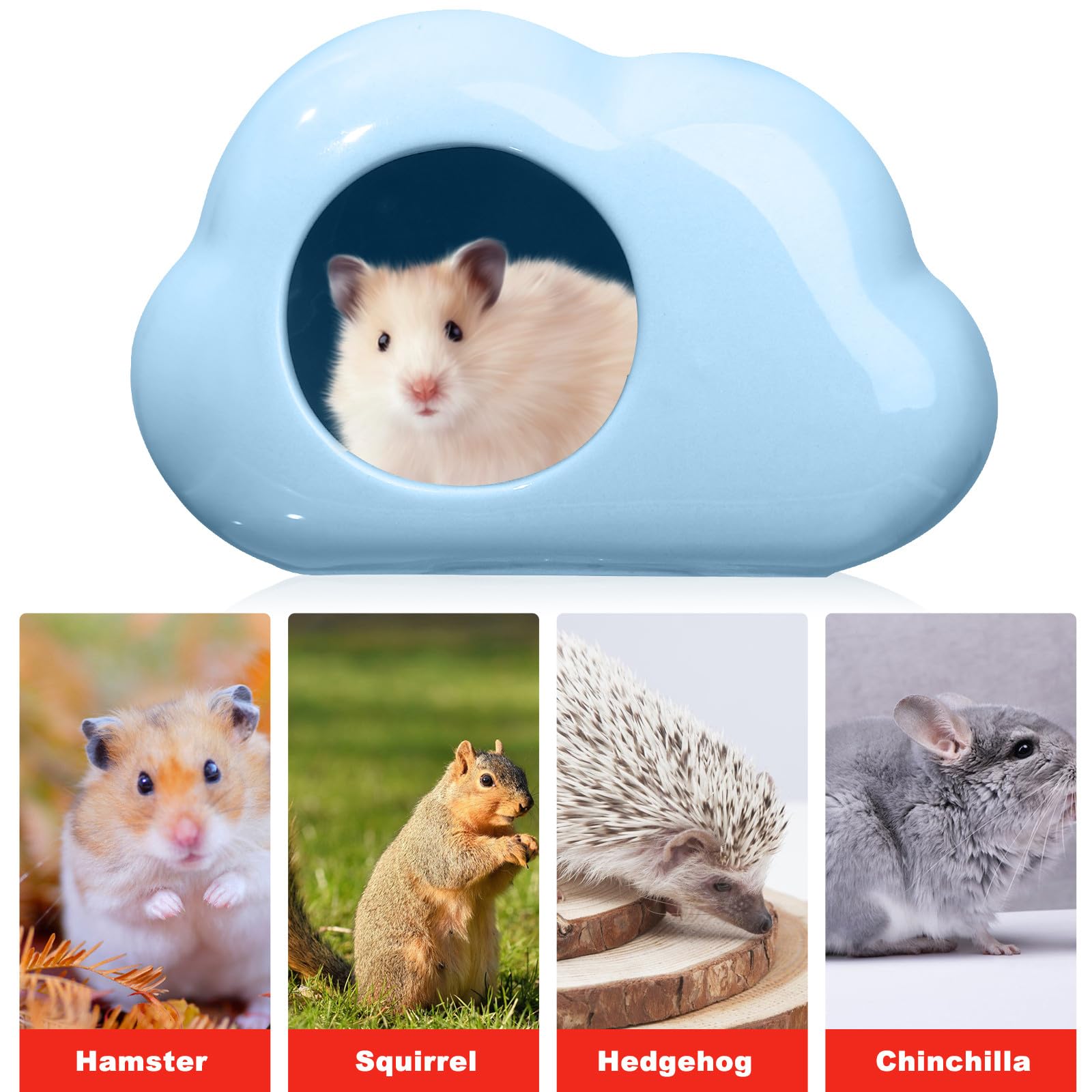 GALPADA Stück Hamsternest 2 in Wolkenform Keramik für Hamster und Ratten
