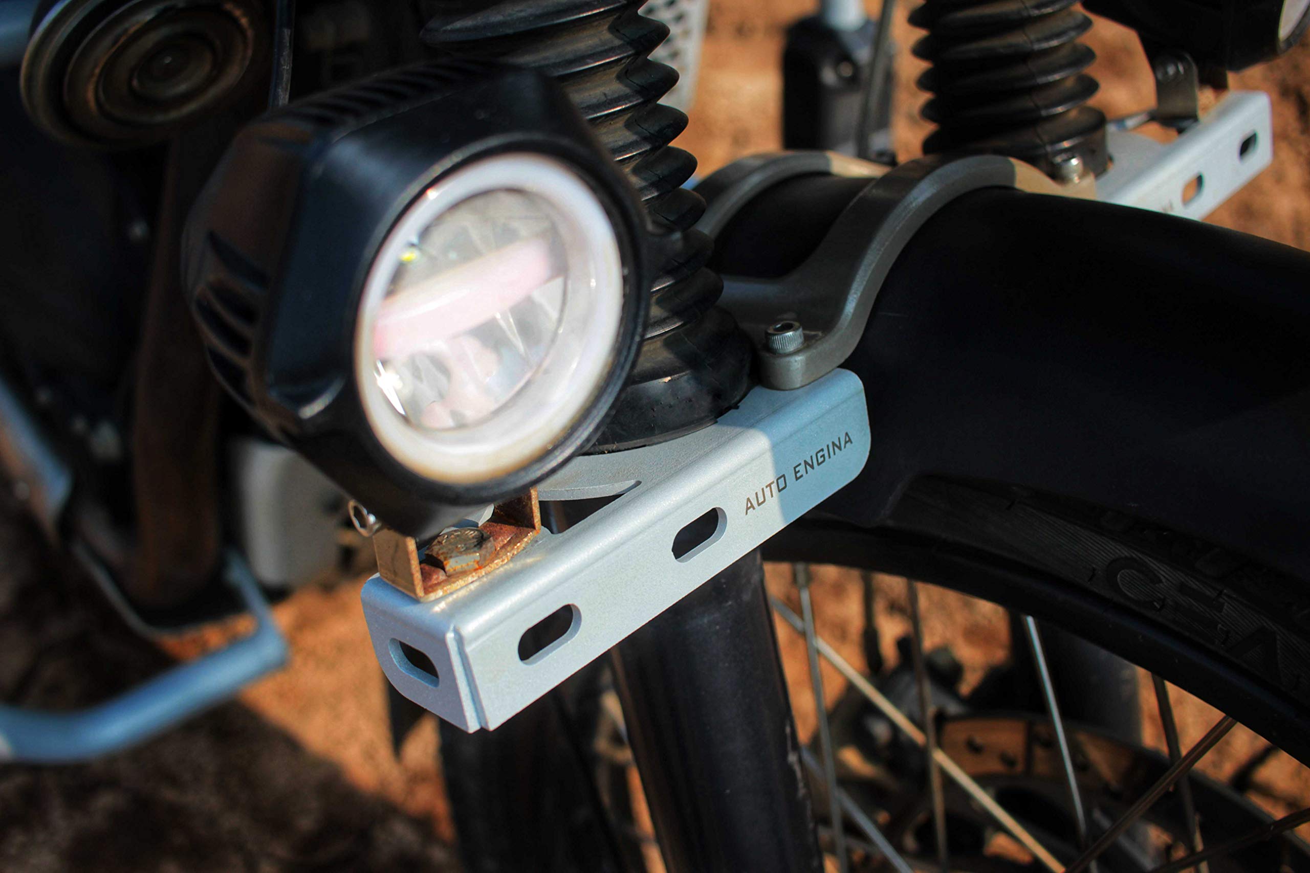 AUTO ENGINA Halogen Fog Light For Royal Enfield Himalayan Bs6 2021, Bs6, Bs4, Bs3 Models (Silver)