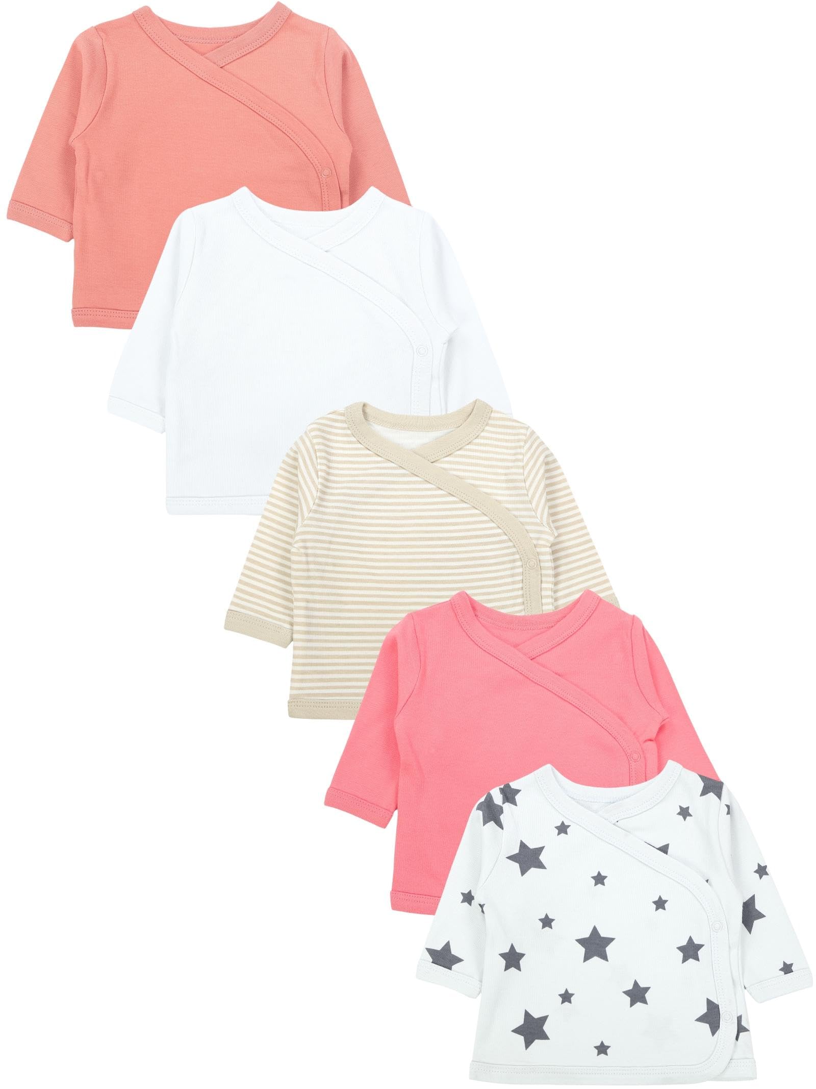 TupTam Camiseta de Bebé para Niña Manga Larga Pack de 5