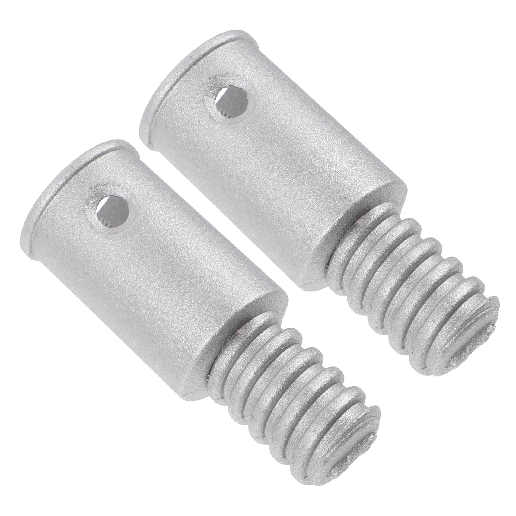 Healeved 2pcs Adapter Telescopic Rod Extension Pole Adapter Threaded Handle Tips Push Broom Handle Broom Handle Threaded End Handle Tips for Poles Connector Mop Pole Adapter Metal