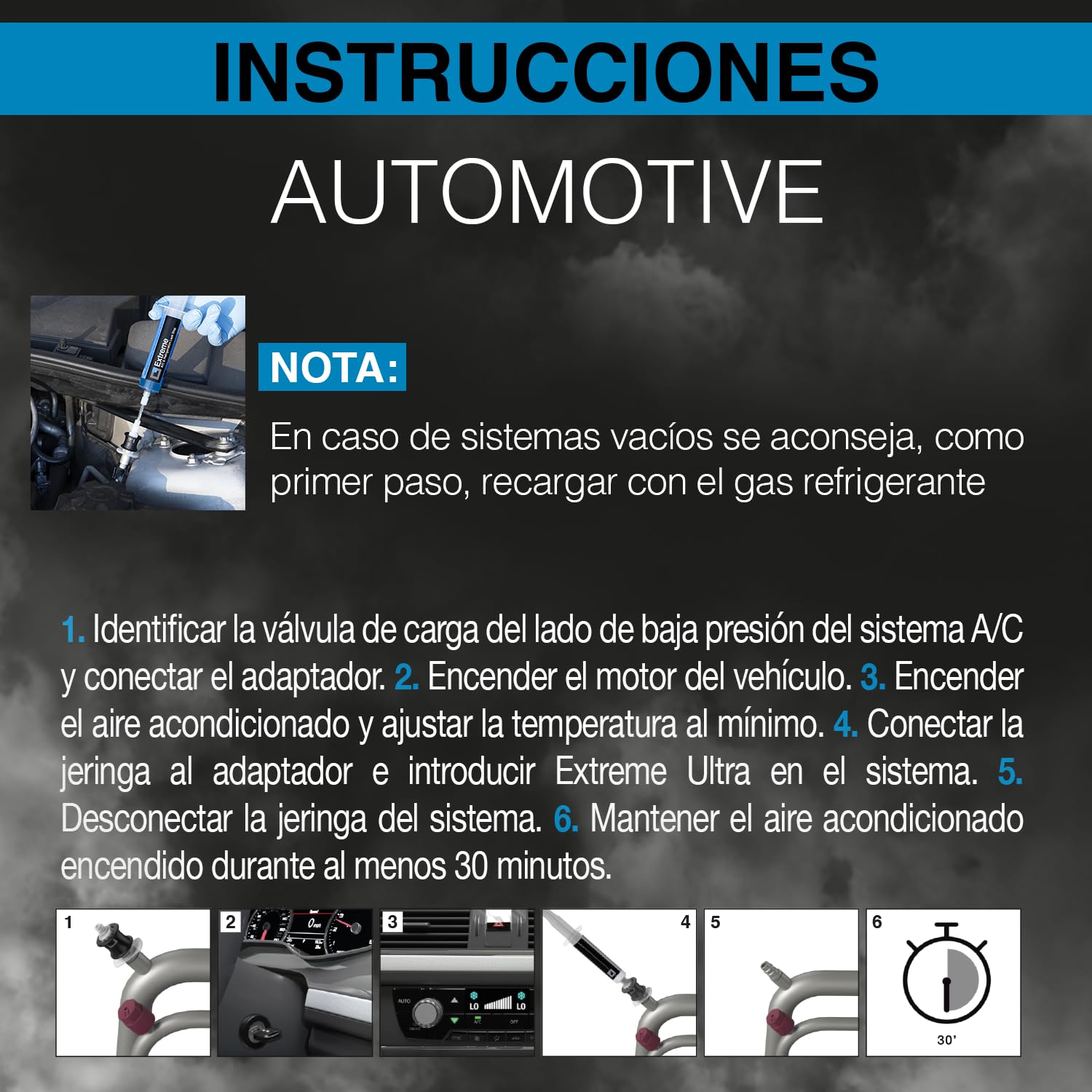 ERRECOM Extreme - 30 ml, Sellador de Fugas para Sistemas de Aire Acondicionado con adaptadores 1/4 SAE y 5/16 (R410a, R32) y Sistemas A/A Automóviles con adaptador R134a y R1234yf