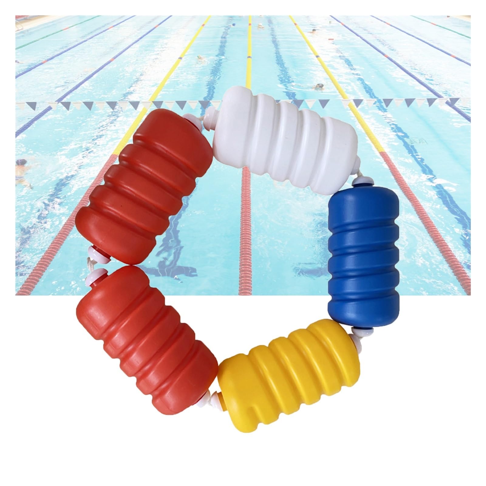 Corde de séparation pour piscine à flotteurs spirales haute visibilité
