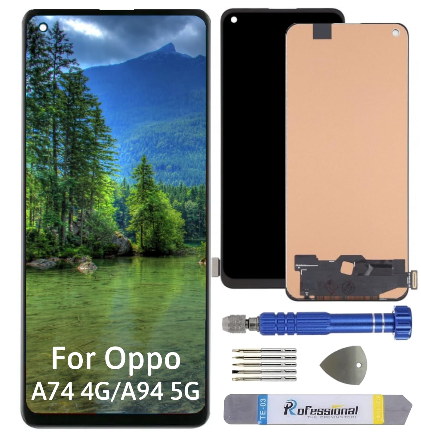Schermo LCD TFT Per Oppo A74 4G / A94 5G &ndash; Compatibile CPH2219/CPH2211, Qualit&agrave; Premium, Nero