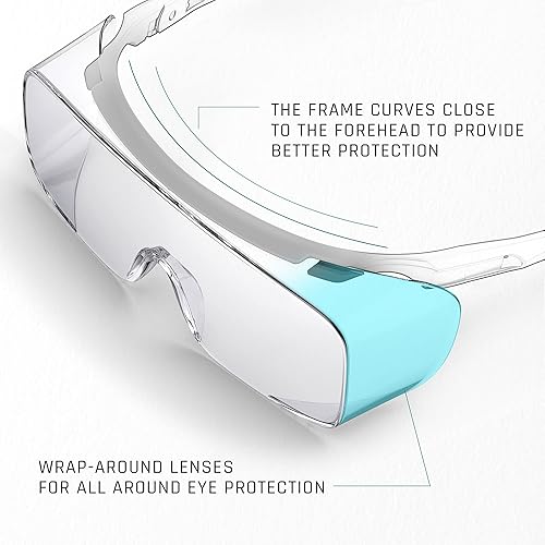 Miniatura 6 de TOREGE Gafas de seguridad, gafas de seguridad antivaho sobre gafas, gafas de seguridad con lentes HD, gafas médicas para hombres y mujeres (lente