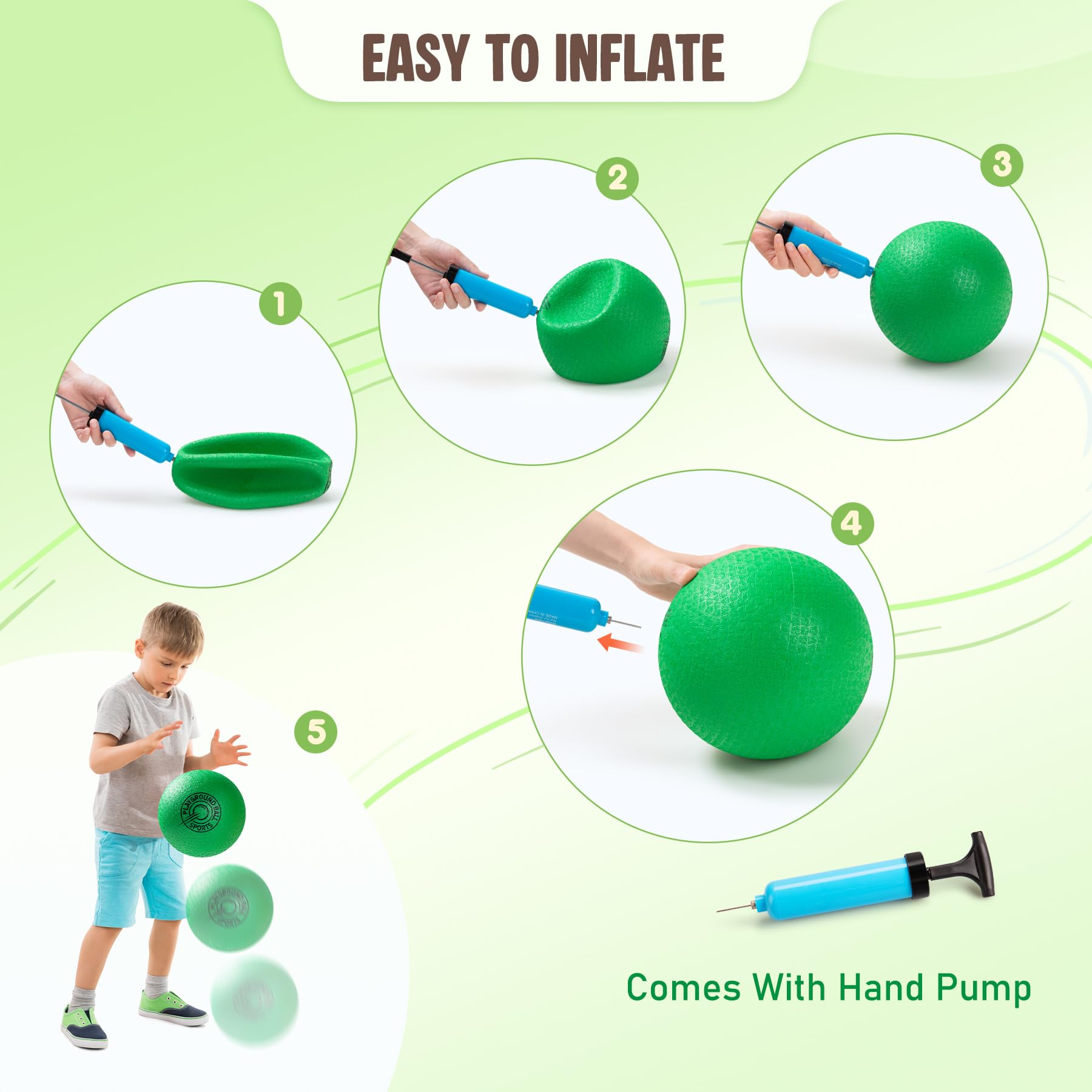 INPODAK Pelotas de Dodgeball Juego de Pelotas para Parques Infantiles de 21.5 cm Kickball de 8.5 Pulgadas Pelota de jardín Césped del Patio Trasero Pelota de Playa