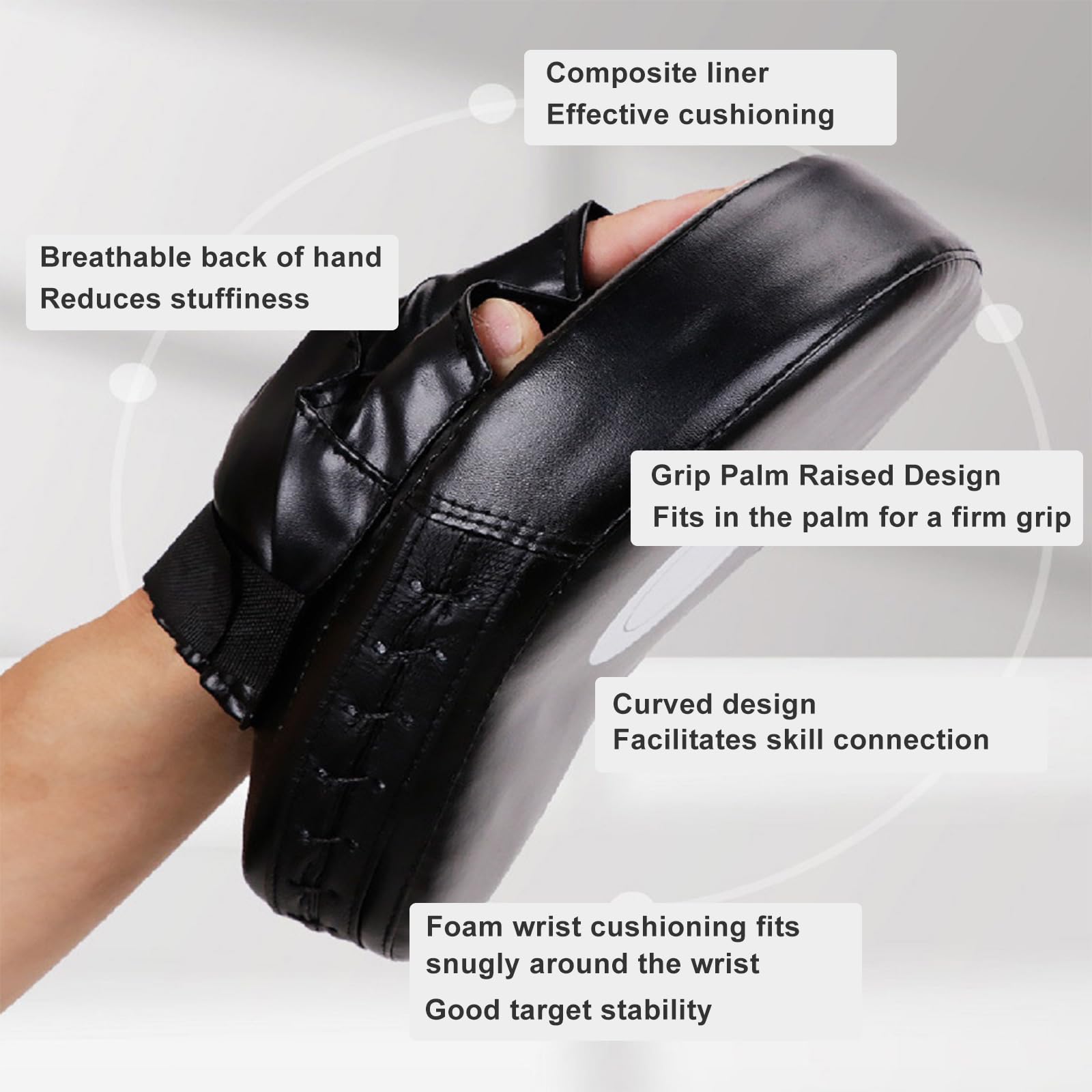 Boxpads, RDX Handpratzen, Almohadillas y Manoplas Boxeo,Manoplas de Boxeo,Almohadillas para Entrenamiento De Kickboxing,Mitones de Box para Adultos,Almohadilla de Artes Marciales