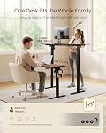 VASAGLE Electric Standing Desk, Height Adjustable Desk, Sedentary Reminder, 4 Memory Heights, for Home Office, 120 x 60 cm, Rustic Brown ULSD312KD02