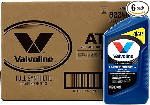 Valvoline DEXRON VI/MERCON LV (ATF) Full Synthetic Automatic Transmission Fluid 1 QT, Case of 6