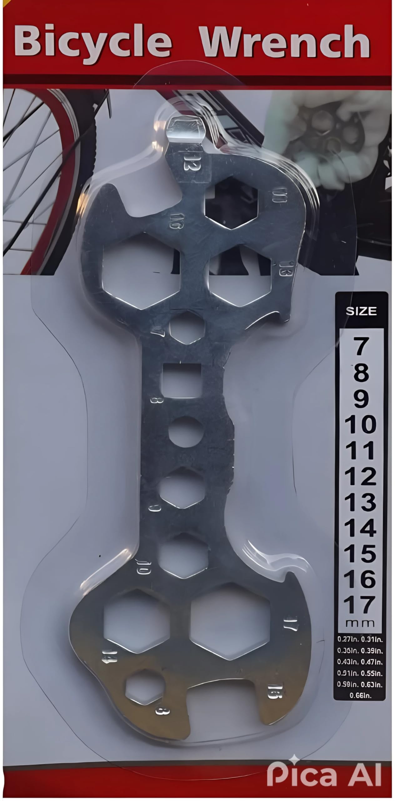 TRT Greno Bicycle 16 in 1 Multi-Tool Kit, Carbon Steel Construction, Compact Folding Design with 13 hole wrench for all 1