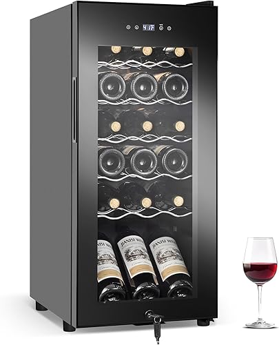 Miniatura 21 de Refrigerador de vino y bebidas, enfriador de bebidas de 24 pulgadas, doble zona con puerta de vidrio, refrigerador de bebidas debajo del mostrador
