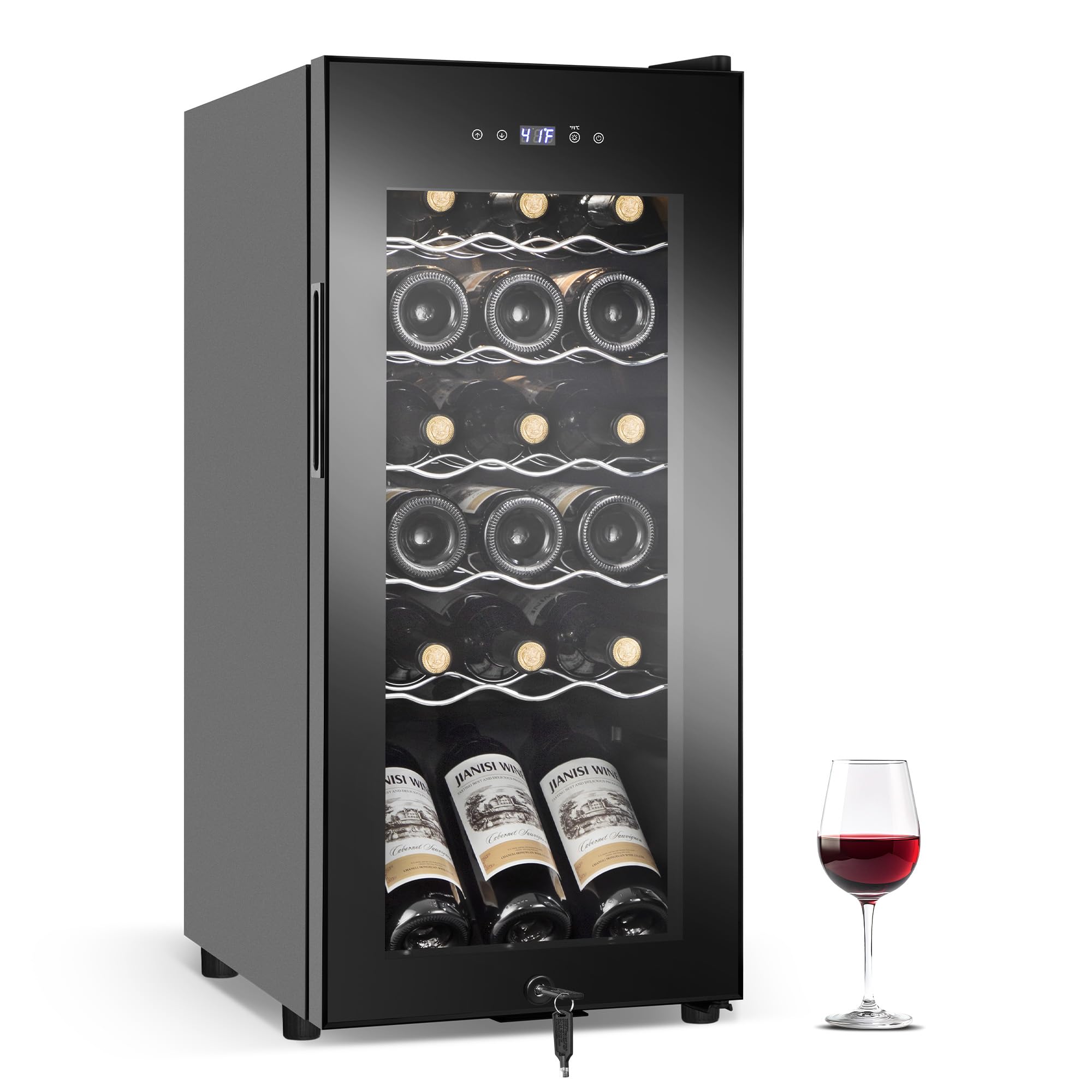 FoMup FMHJ18-1 Wine Cooler Black