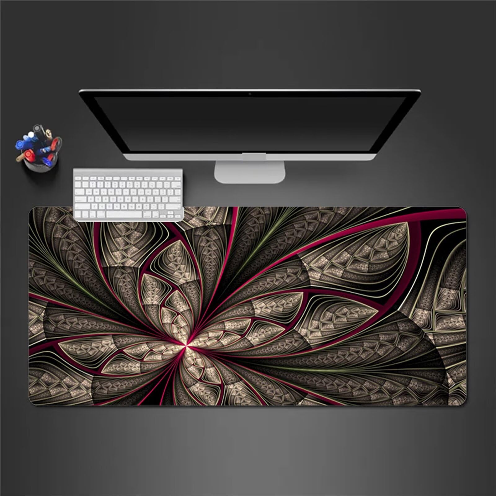 Alfombrilla Raton Gaming XXL 1200x600x2cm Alfombrilla de Ratón Grande Alfombrilla Gaming de Escritorio con Base Antideslizante para Gamers PC y Portátil (Arte Abstracto)