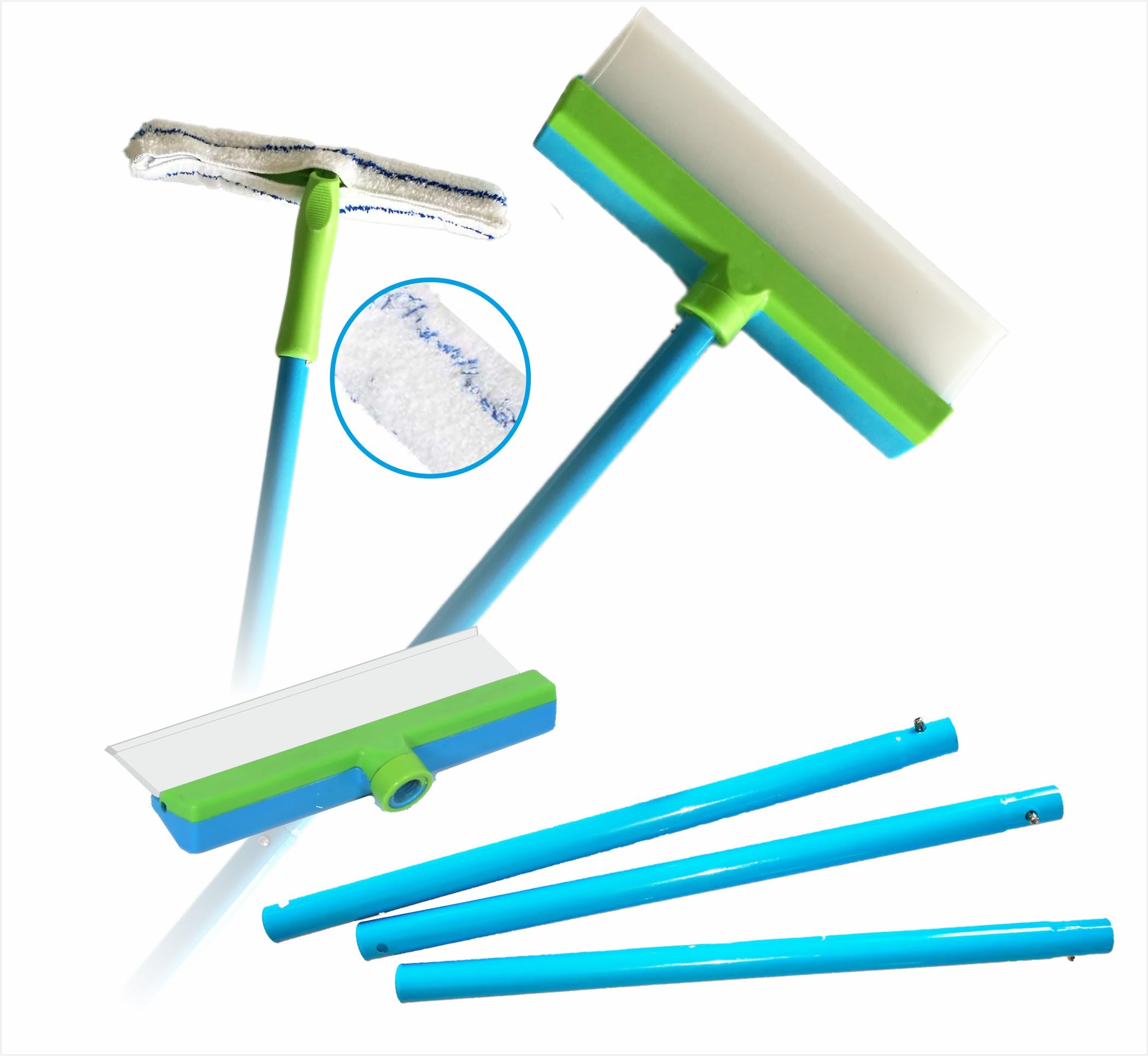 Eosnow Lavavetri Bifacciale Con Tergivetro Magnetico In Gomma Con Guscio In Plastica Abs Per Finestre Alte Di Casa Blu 79606579