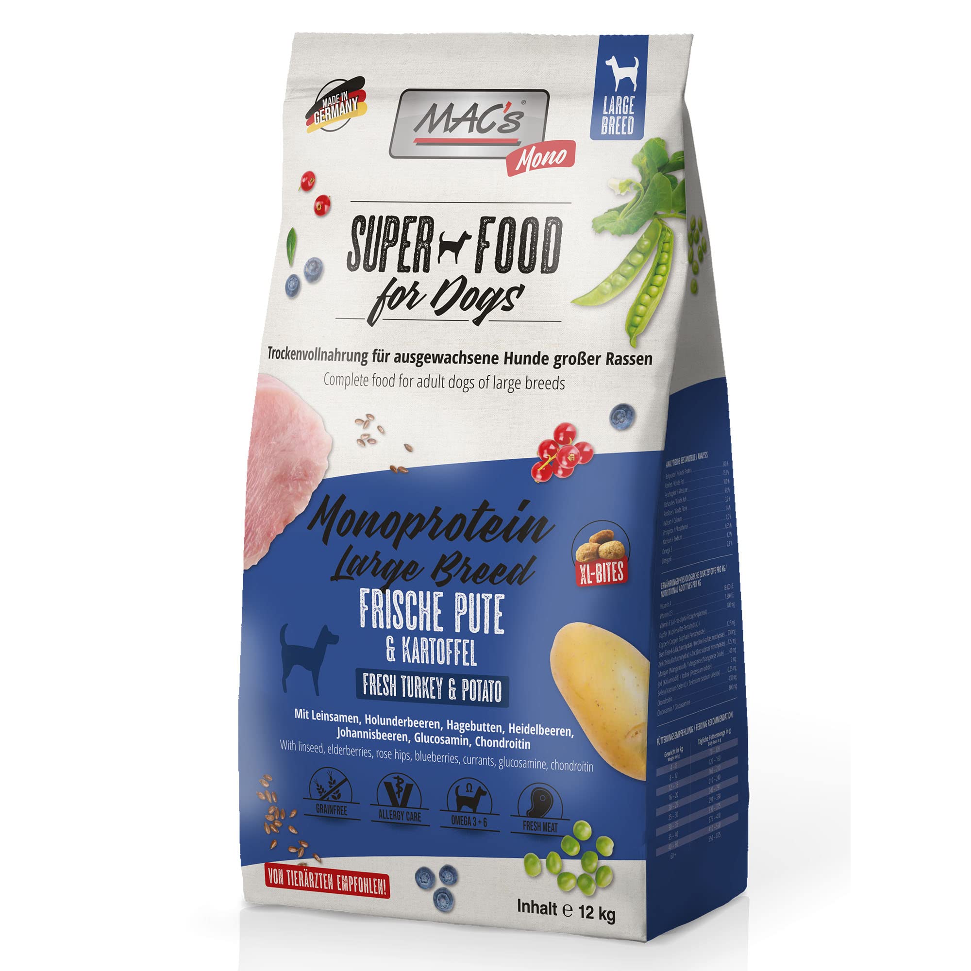 MACs Dog Mono Large Breed Dog Food 12 kg