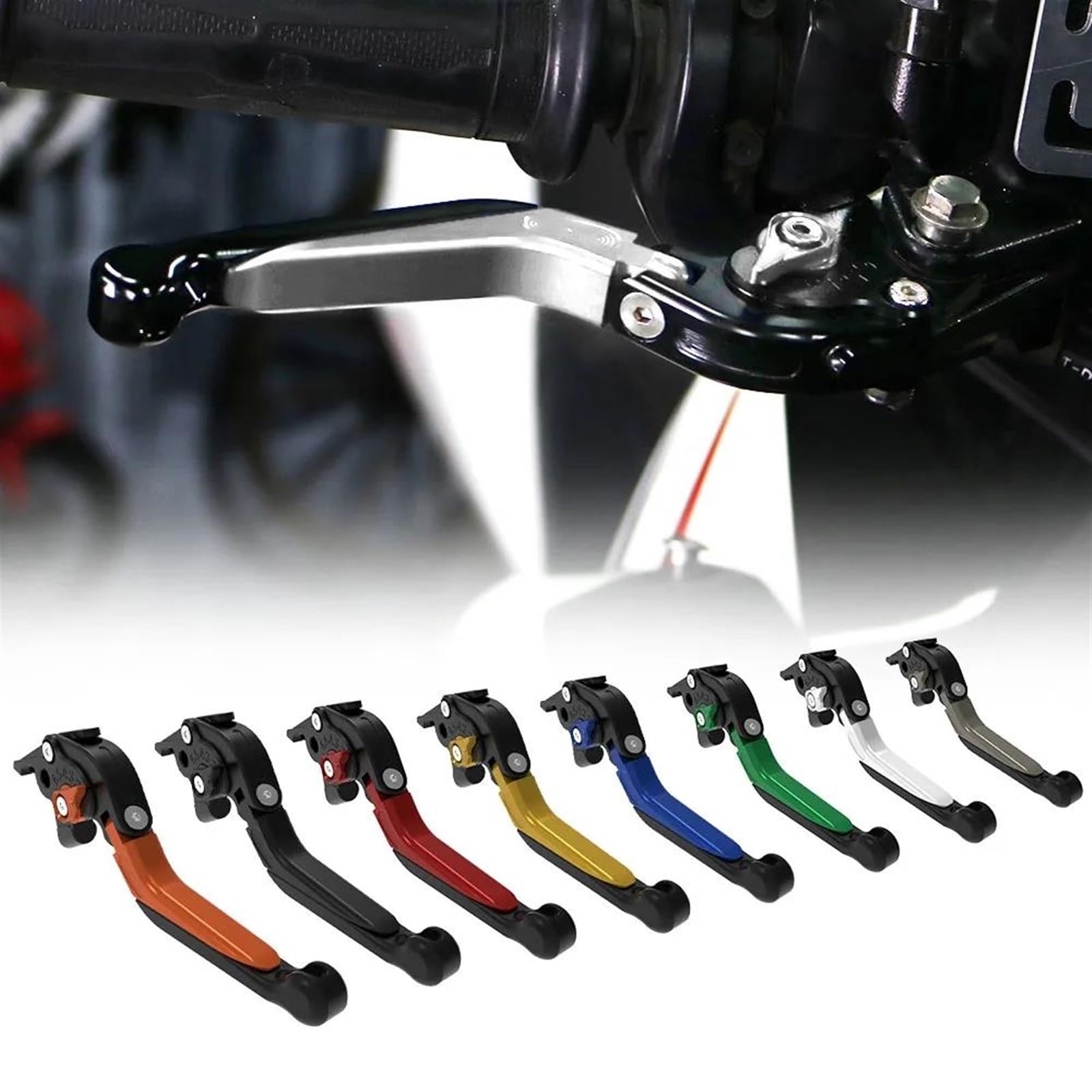 Manetas Moto Para Voxan Black Magic Cafe Racer Scrambler Voyager Street Scrambler Palanca Embrague Motocicleta Palancas Freno CNC Ajustable Plegable Maneta Embrague (Color : Black titanium)