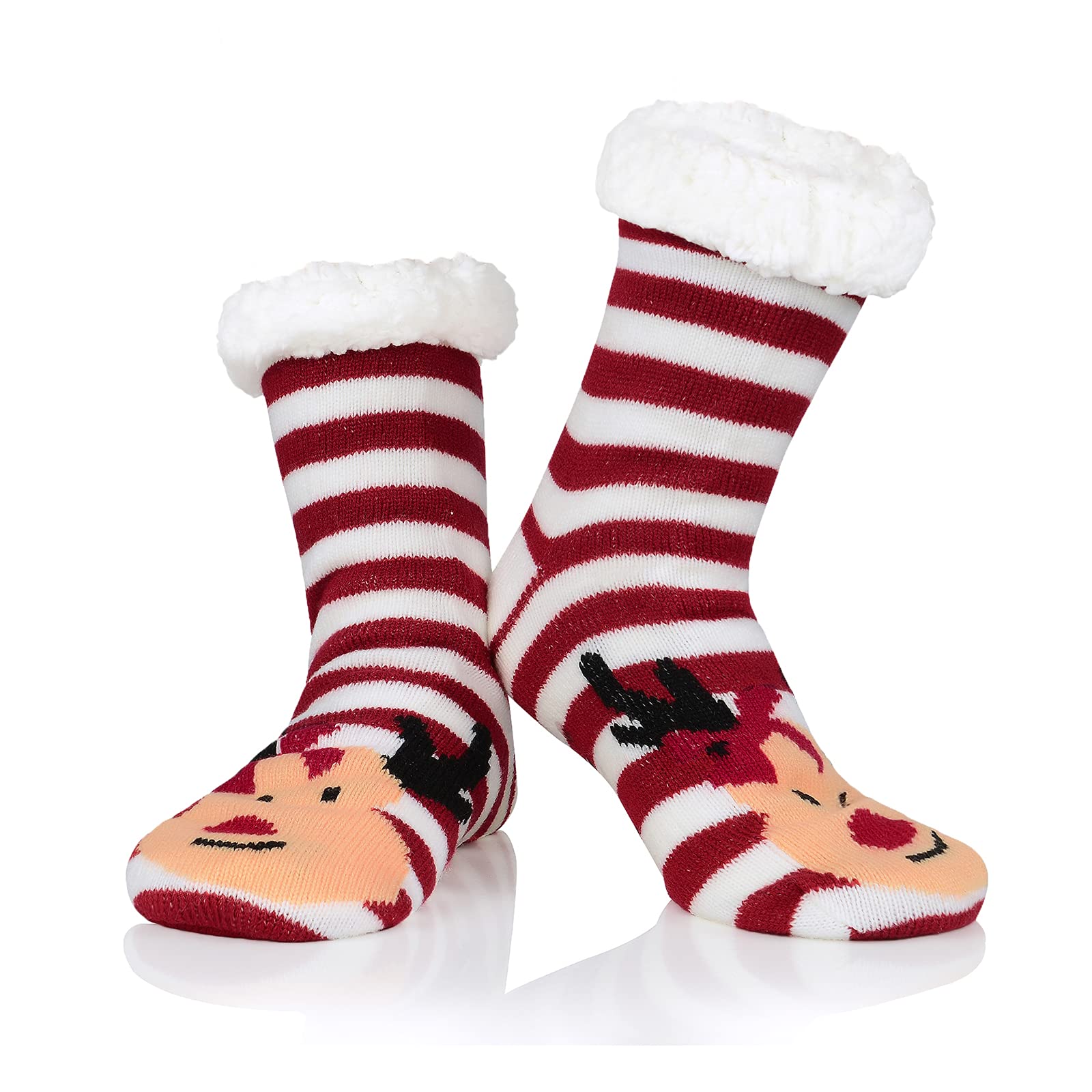American TrendsFuzzy Socks for Women House Socks Indoor Winter Warm Furry Socks Athletic Socks for Christmas