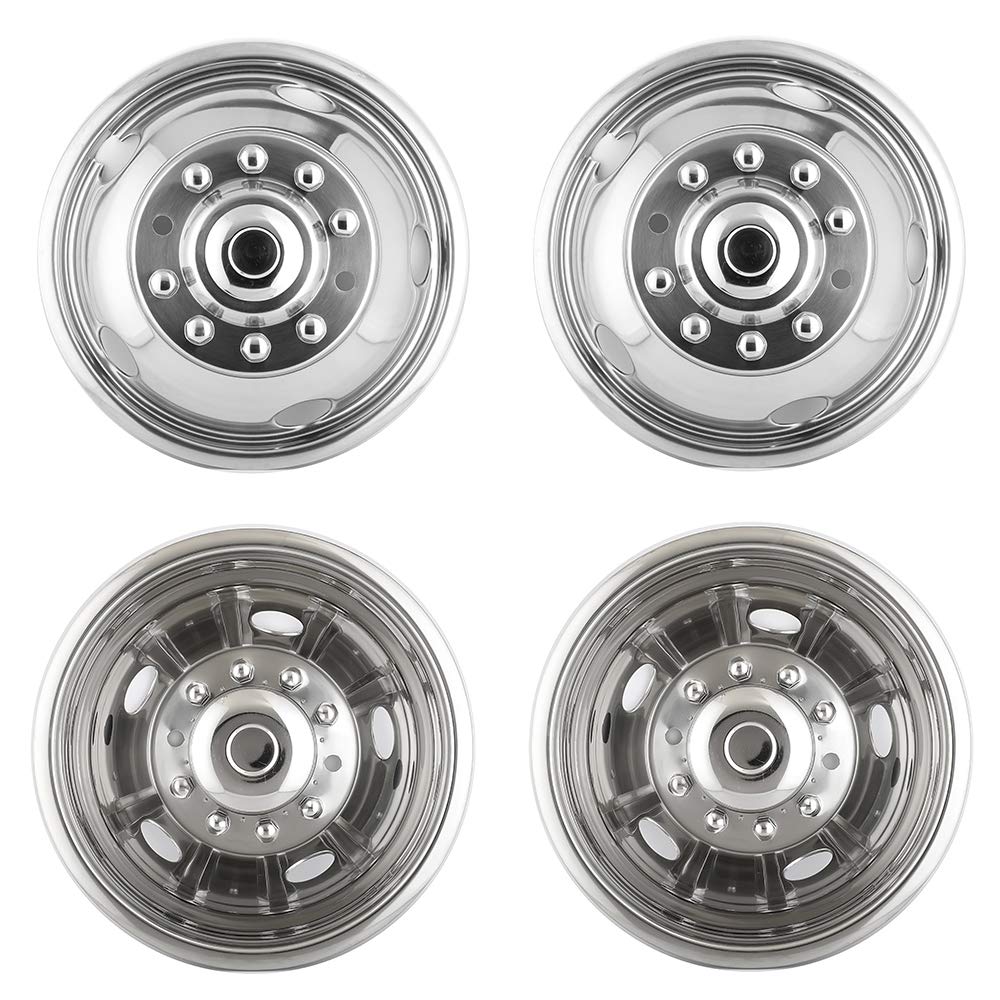 Buy Deebior 4pcs 19.5inch Polished Stainless Steel Dually Wheel