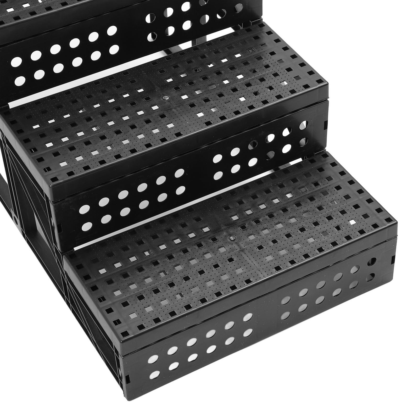 Hundetreppe Fürs Bett, 4-stufige, Höhenverstellbare, Faltbare, rutschfeste Hunderampe, Haustiertreppe für Hohe Betten mit Tragbarem Design für Kleine, Große, Mittelgroße Hunde und Katzen