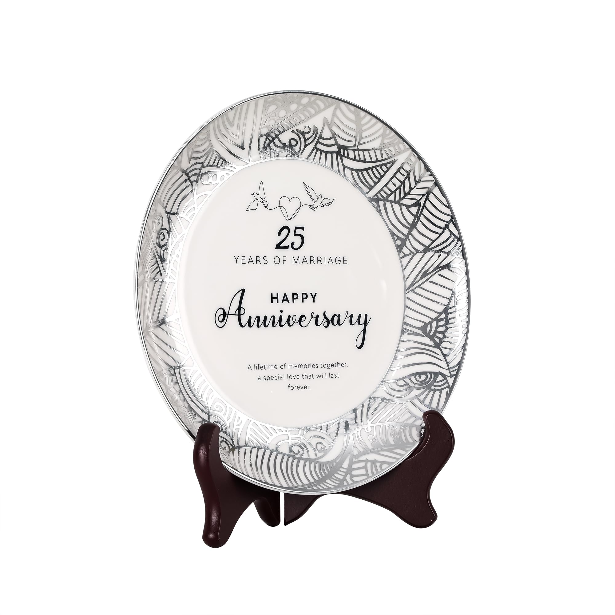 Amazon.com: Piwaka 25th Anniversary Decorative Plate Eternal Unity