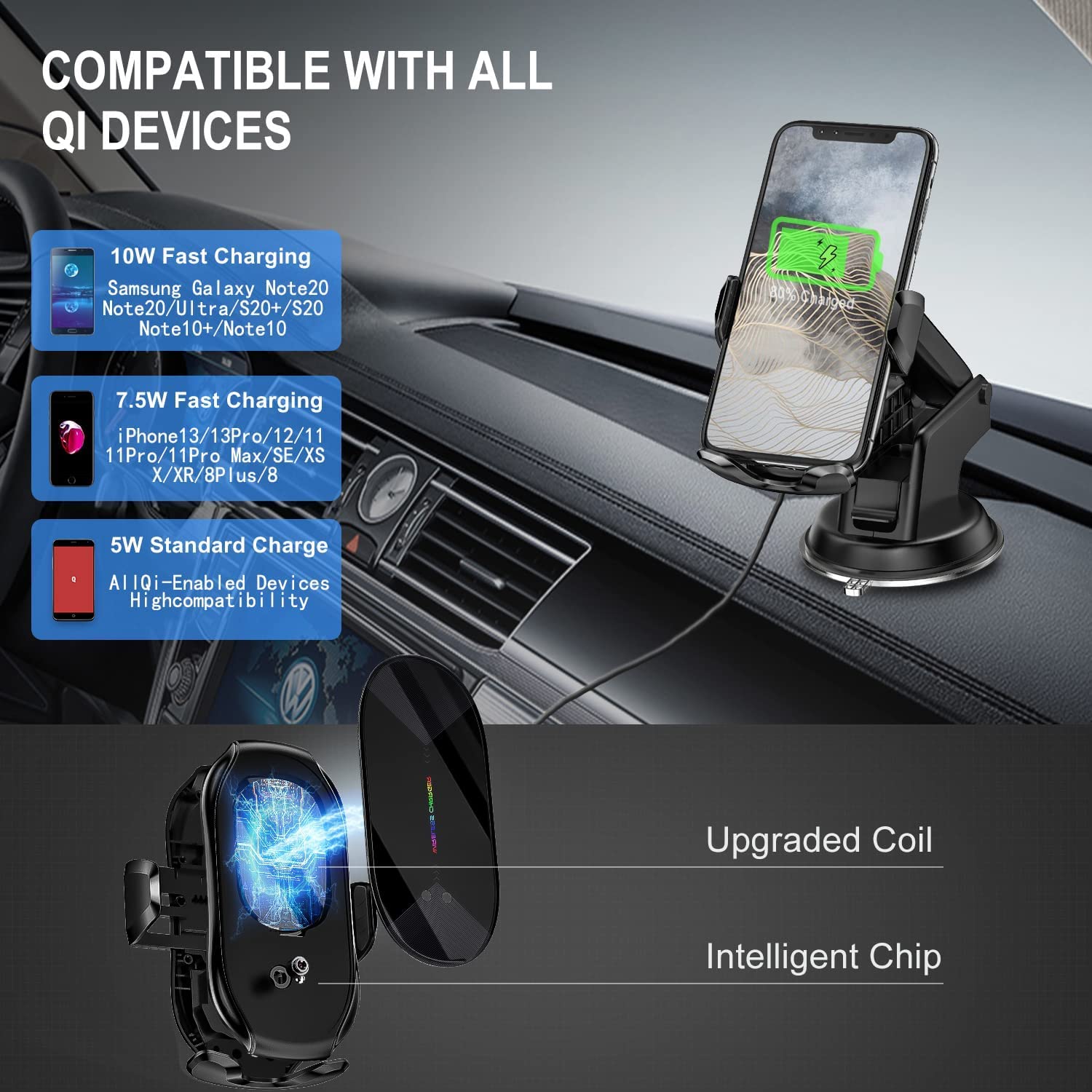 Car Charger Note 20 Ultra Car Mount Yitumu Wireless Car Charger