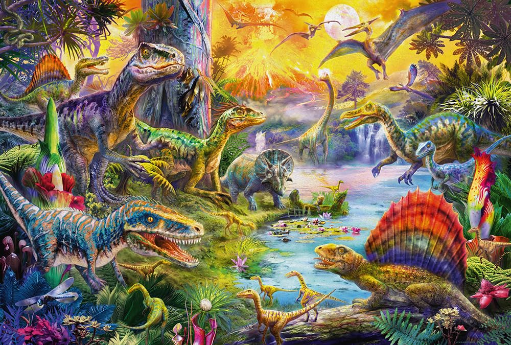 Schmidt Spiele 56372 Dinosaur 60 Pieces Children's Puzzle with Dino Figures