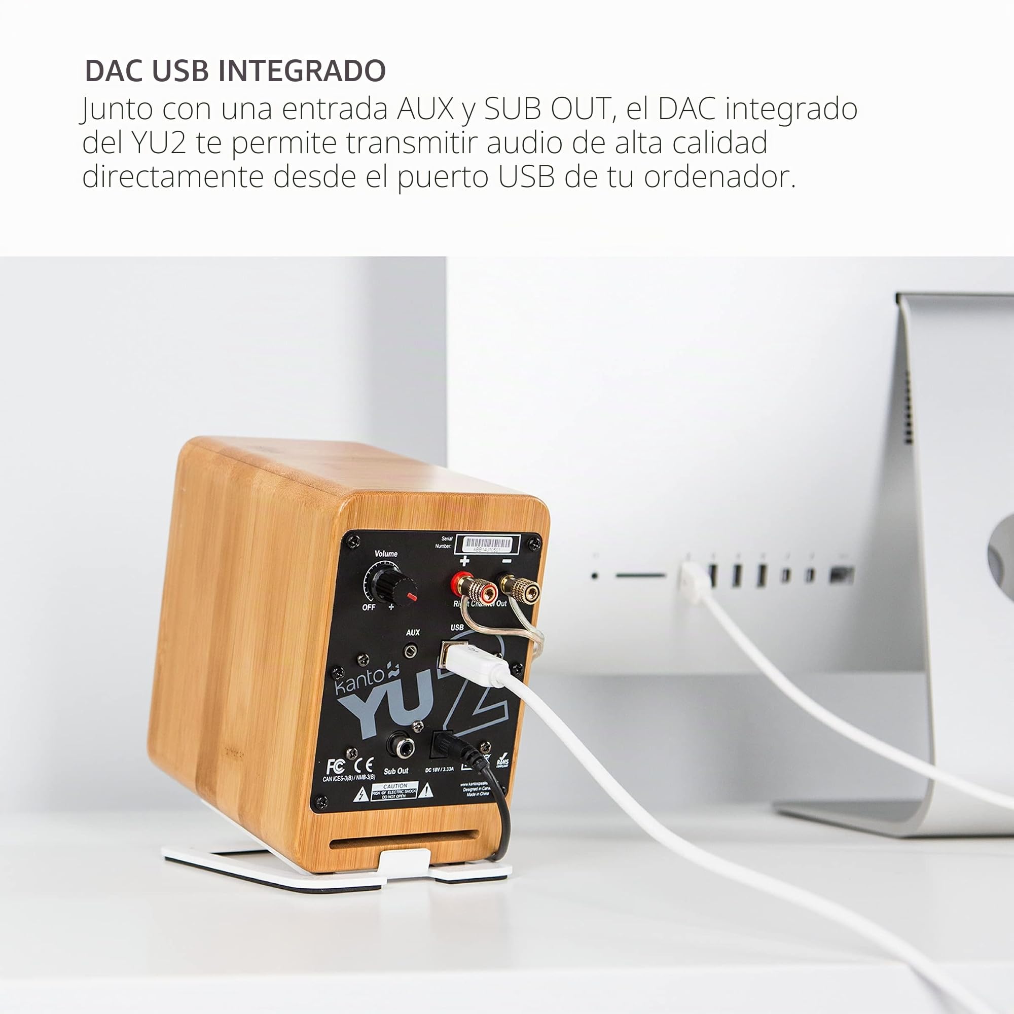 Kanto Altavoces de Escritorio para Juegos de PC con 2 Canales