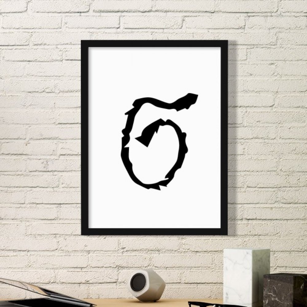 Marco de fotos negro con silueta de Sigma para decoración de pared