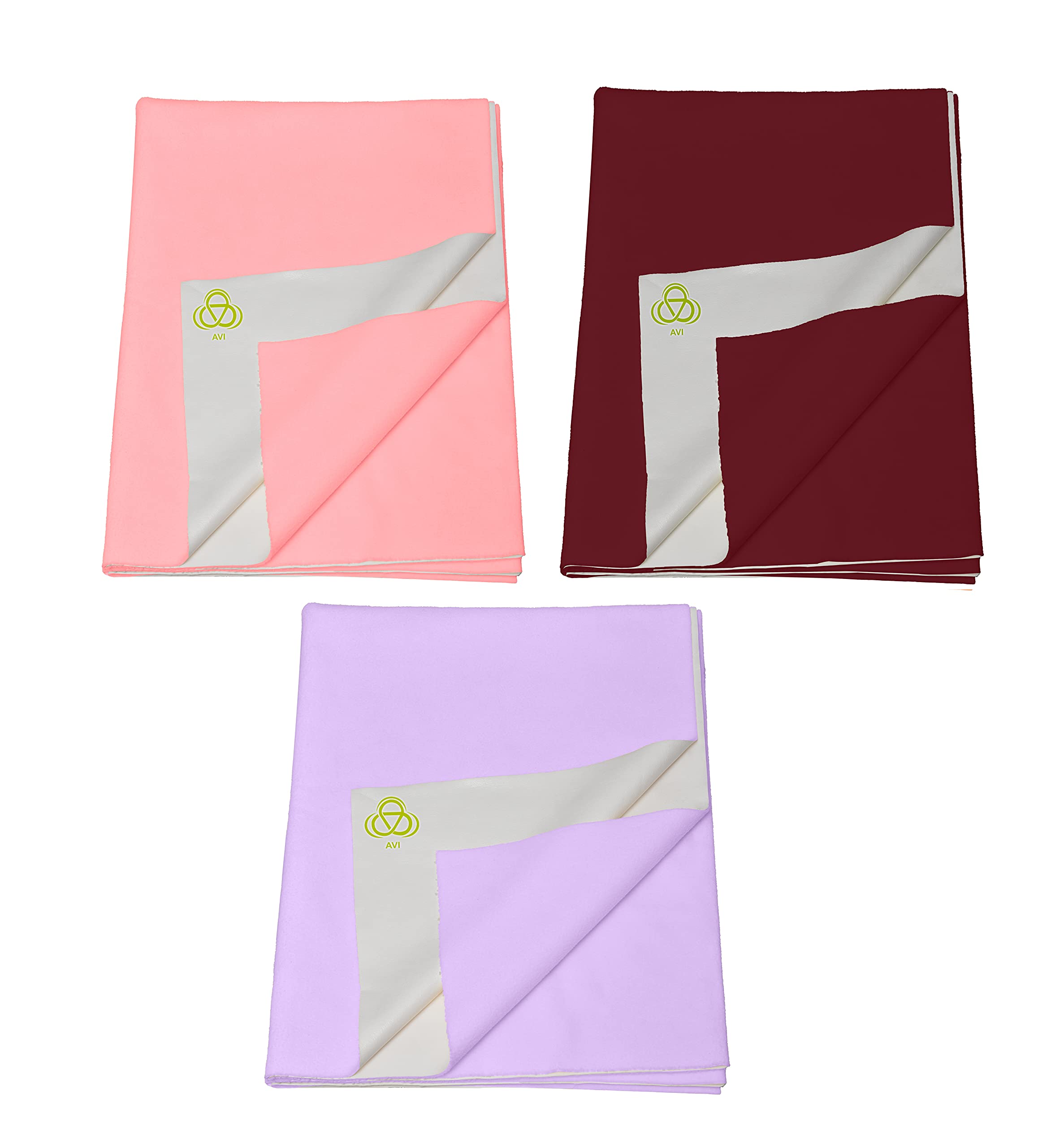 AVI FastDry Cotton Extra Absorbent Waterproof and Reusable Bed Protector/Dry Sheet for Baby- Large 100x140 cm -(Pink, Maroon, Purple)